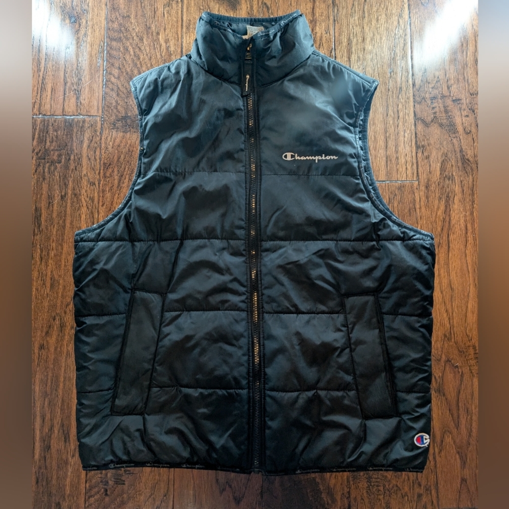 Champion Mens Black Puffer Vest